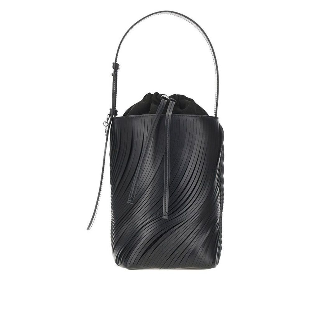 Emporio Armani Women Fringed Cut Leather Bucket Bag